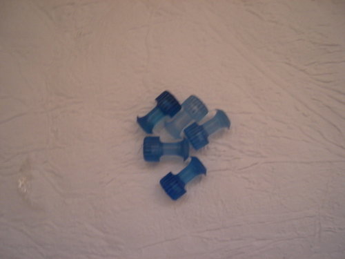 5 KECO-ICE Klebe-Adapter, 8 mm, rund, blau