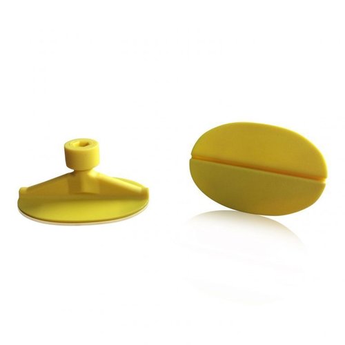 Klebeadapter gelb oval 50x30mm  5 Stück