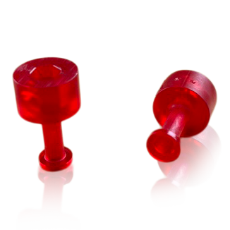 Klebeadapter transluzent rot 0,7 mm  5 St Pack